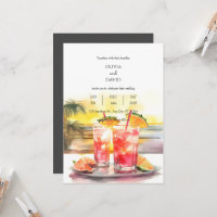 Cocktails tropicaux Ocean Sunset Scene Mariage