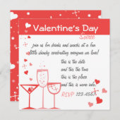 Invitation Cocktails Valentine (Devant / Derrière)