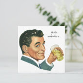 Invitation Cocktails vintages Salutations Anniversaire Invita (Debout devant)