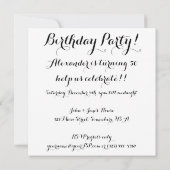 Invitation Cocktails vintages Salutations Anniversaire Invita (Dos)