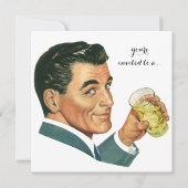 Invitation Cocktails vintages Salutations Anniversaire Invita (Devant)