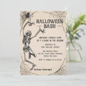 Invitation Cocktails vintages Skeleton Adulte Halloween Party (Debout devant)