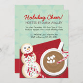 Invitation Coco chaud pour les fêtes de Noël (Devant / Derrière)