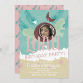 Invitation Coco Luau Photo Fête Tropicale Anniversaire (Devant / Derrière)