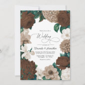 Invitation Cocoa Bean, Mushroom Taupe & Vanilla Cream Wedding (Devant)