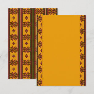 Invitation Cocoa Heritage Africain Brun & Tribal Ivoire