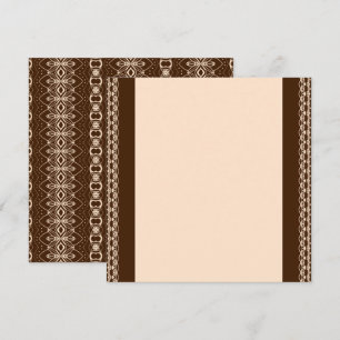 Invitation Cocoa Heritage Africain Marron et Ivoire Tribal
