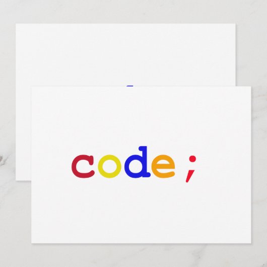 INVITATION CODE (Devant / Derrière)