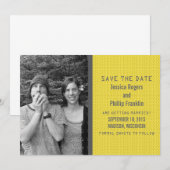 Invitation Code binaire jaune Photo Enregistrer la date Invit (Devant / Derrière)