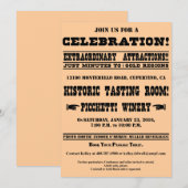 Invitation Code de poche Gold Rush de Californie - Personnali (Devant / Derrière)