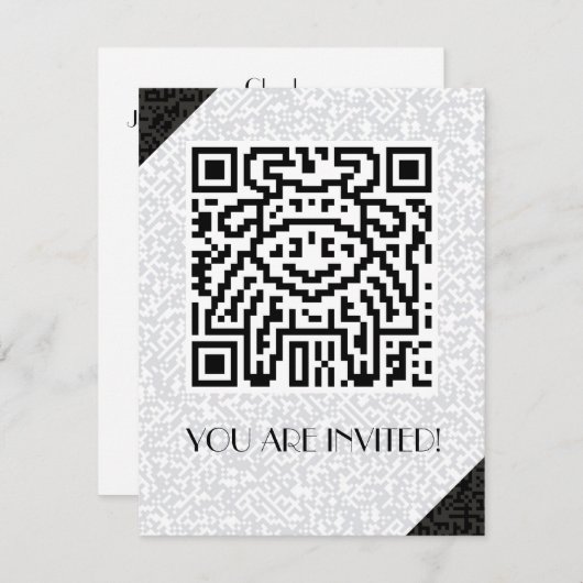 Invitation Code de QR le boeuf (Devant / Derrière)
