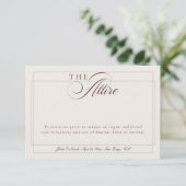 Invitation Code de tenue formelle Calligraphie Choco Ivory Cl (Debout devant)