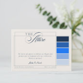 Invitation Code de tenue formelle calligraphie ivoire marine  (Debout devant)