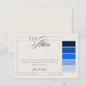 Invitation Code de tenue formelle calligraphie ivoire marine  (Devant / Derrière)