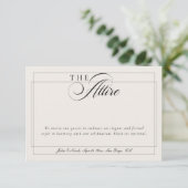 Invitation Code de tenue formelle calligraphie ivoire noir cl (Debout devant)