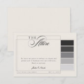 Invitation Code de tenue formelle calligraphie ivoire noir cl (Devant / Derrière)
