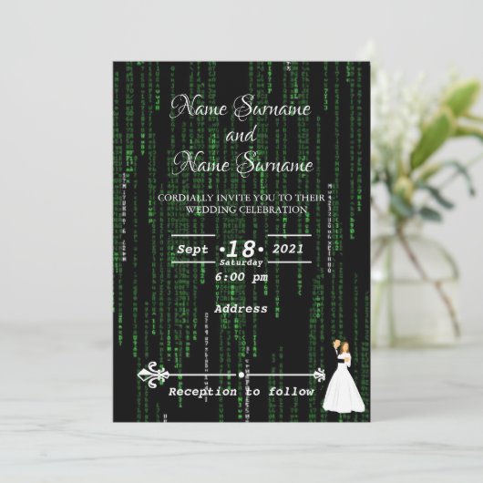 Invitation Code matriciel (Debout devant)