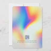 Invitation Code QR à dégradé arc-en-ciel Mariage moderne gras (Dos)
