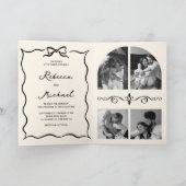 Invitation Code QR à l'encre noire avec ruban dessiné à la ma (Intérieur)