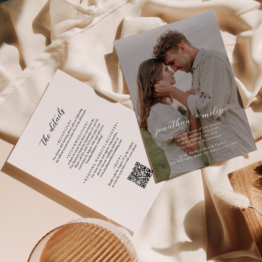 Invitation Code QR | All in one Modern Elegant Script Mariage