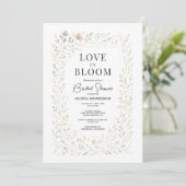 Invitation Code QR Amour en Fleur Fête de Mariage Champêtre (Debout devant)