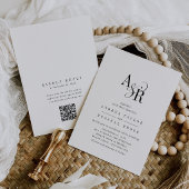 Invitation Code QR ANDREA Classique Élégant Chic Mariage Uniq