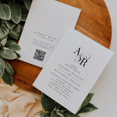 Invitation Code QR ANDREA Classique Élégant Chic Mariage Uniq