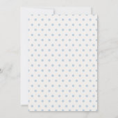 Invitation Code QR Anniversaire French Blue à pois (Dos)