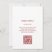 Invitation Code QR | Aquarelle Boho Fleurs Mariage chinois (Dos)