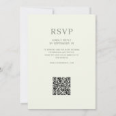 Invitation Code QR aquarelle floral rustique élégant mariage (Dos)