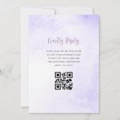 Invitation Code QR aquarelle florale teintée de pourpre pour  (Dos)