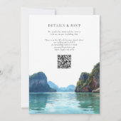 Invitation Code QR aquarelle mariage à Phuket Thaïlande (Dos)