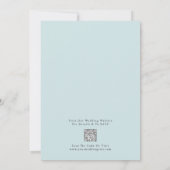 Invitation Code QR aquarelle sur le mariage à la plage (Dos)