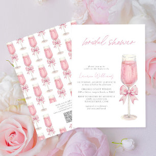 Invitation Code QR Arc Rose Champagne Enterrement de Vie de J