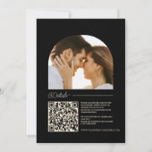 Invitation Code QR Arch Floral & Oiseaux Tout en Un (Dos)