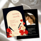 Invitation Code QR Arch Floral & Oiseaux Tout en Un