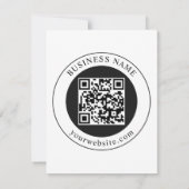 Invitation Code QR avec nom d'entreprise modifiable (Dos)