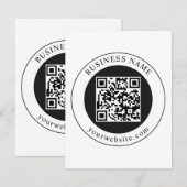 Invitation Code QR avec nom d'entreprise modifiable (Devant / Derrière)