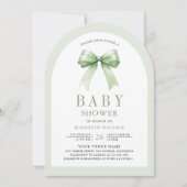 Invitation Code QR Baby Shower Arc-en-ciel à Nœud Papillon Ve (Devant)