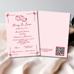 Invitation Code QR Baby Shower Mariage Baie Dessinée à la Mai