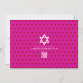 Invitation Code QR Bat Mitzvah Bourgogne Or Arbre de Vie (Dos)