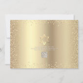 Invitation Code QR Bat Mitzvah Noir Or Arbre de Vie Script (Dos)