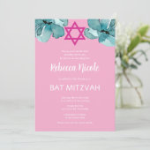 Invitation Code QR Bat mitzvah rose (Debout devant)