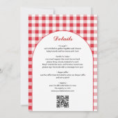 Invitation Code QR Bébé Fille Fraise Sucrée Baby Shower (Dos)