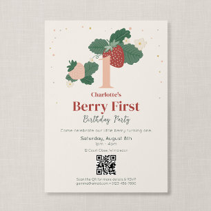 Invitation Code QR Berry Premier Anniversaire Héritage Fraise