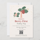 Invitation Code QR Berry Premier Anniversaire Héritage Fraise (Devant)