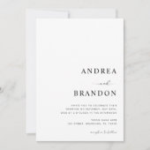 Invitation Code QR blanc clair moderne tout en un Mariage (Devant)