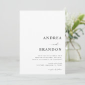 Invitation Code QR blanc clair moderne tout en un Mariage (Debout devant)