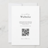 Invitation Code QR blanc clair moderne tout en un Mariage (Dos)