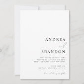 Invitation Code QR blanc contemporain tout en un Mariage (Devant)